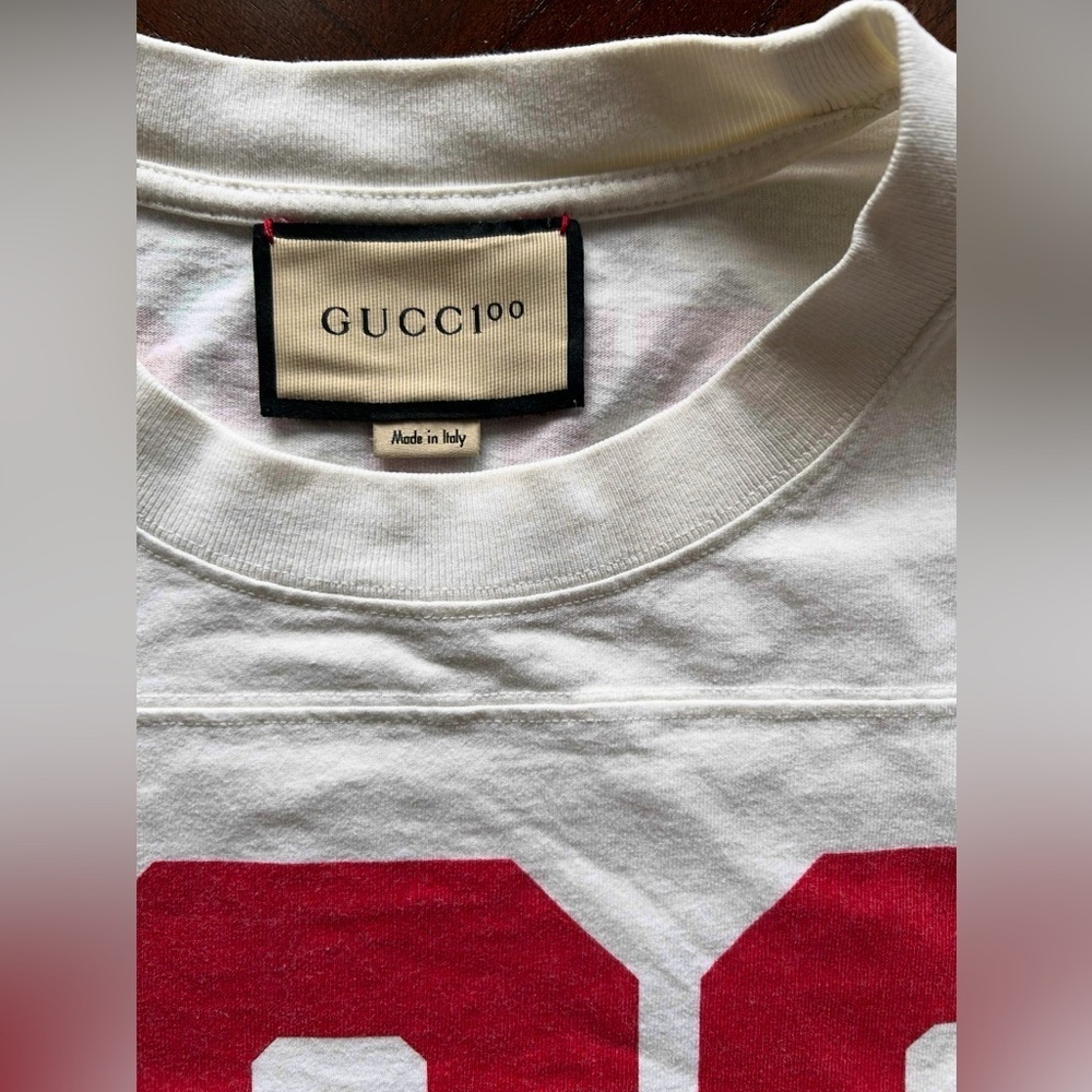 Gucci White Tee with Red Number Design UNISEX
100 music is mine - Picture 3 of 10